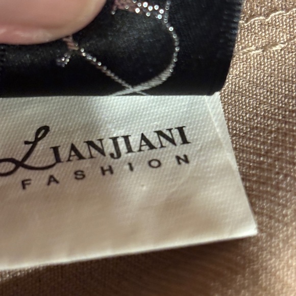 Lianjiani Chic Tan Long Sleeve Dress Medium - Picture 4 of 5